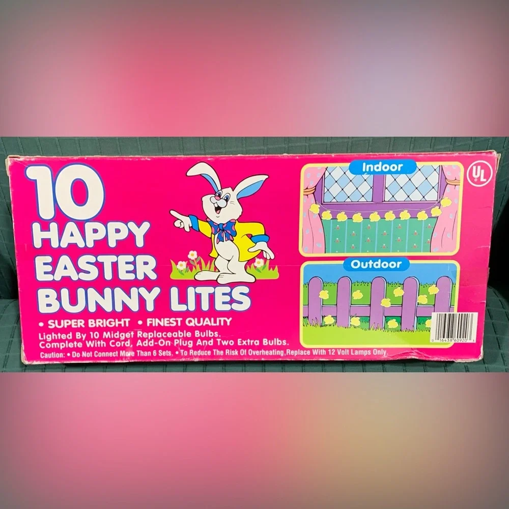 Happy Easter Bunny Lites - Blue and Pink